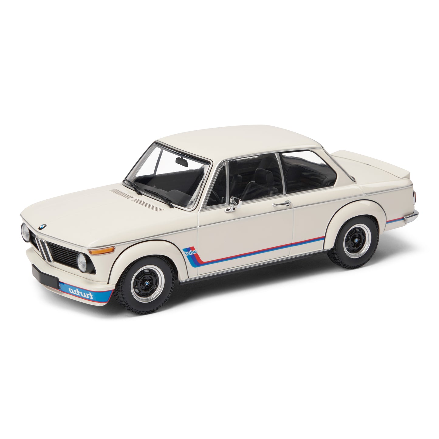 BMW MINIATURE 2002 TURBO WHITE WITH MOTORSPORT LIVERY 1:18