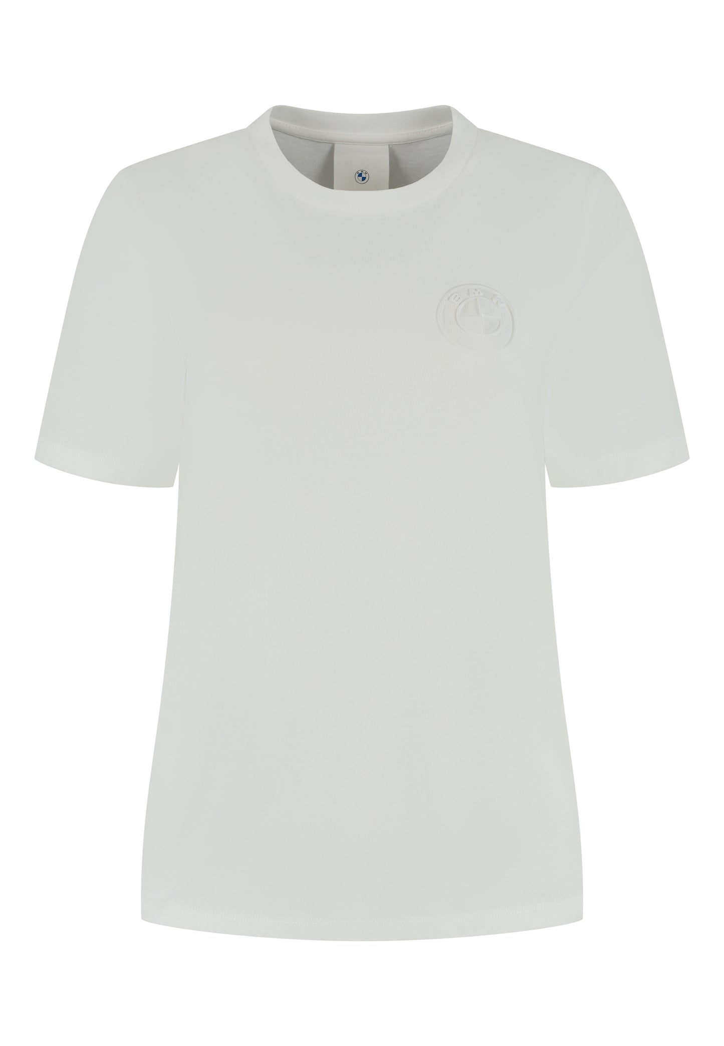 BMW T-SHIRT LOGO EMBOSSED LADIES WHITE