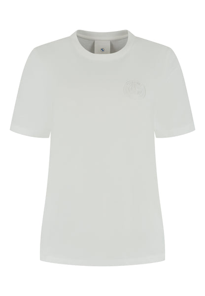 BMW T-SHIRT LOGO EMBOSSED LADIES WHITE