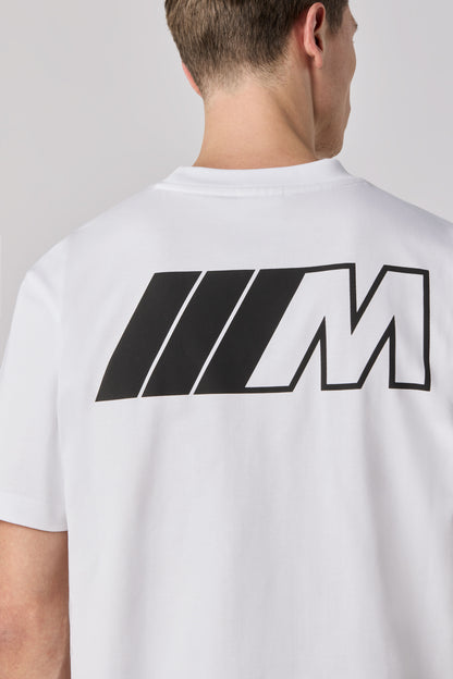 BMW M T-SHIRT LOGO REVERSE UNISEX WHITE
