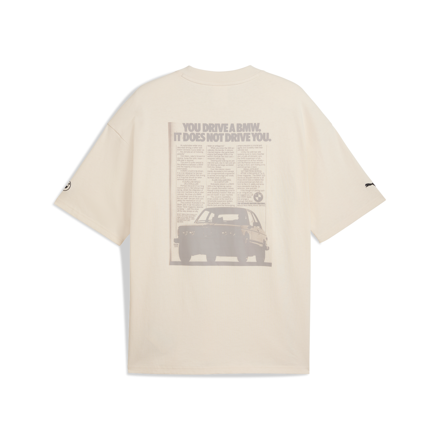 BMW 50Y 3 SERIES GRAPHIC CAR TEE UNISEX BEIGE