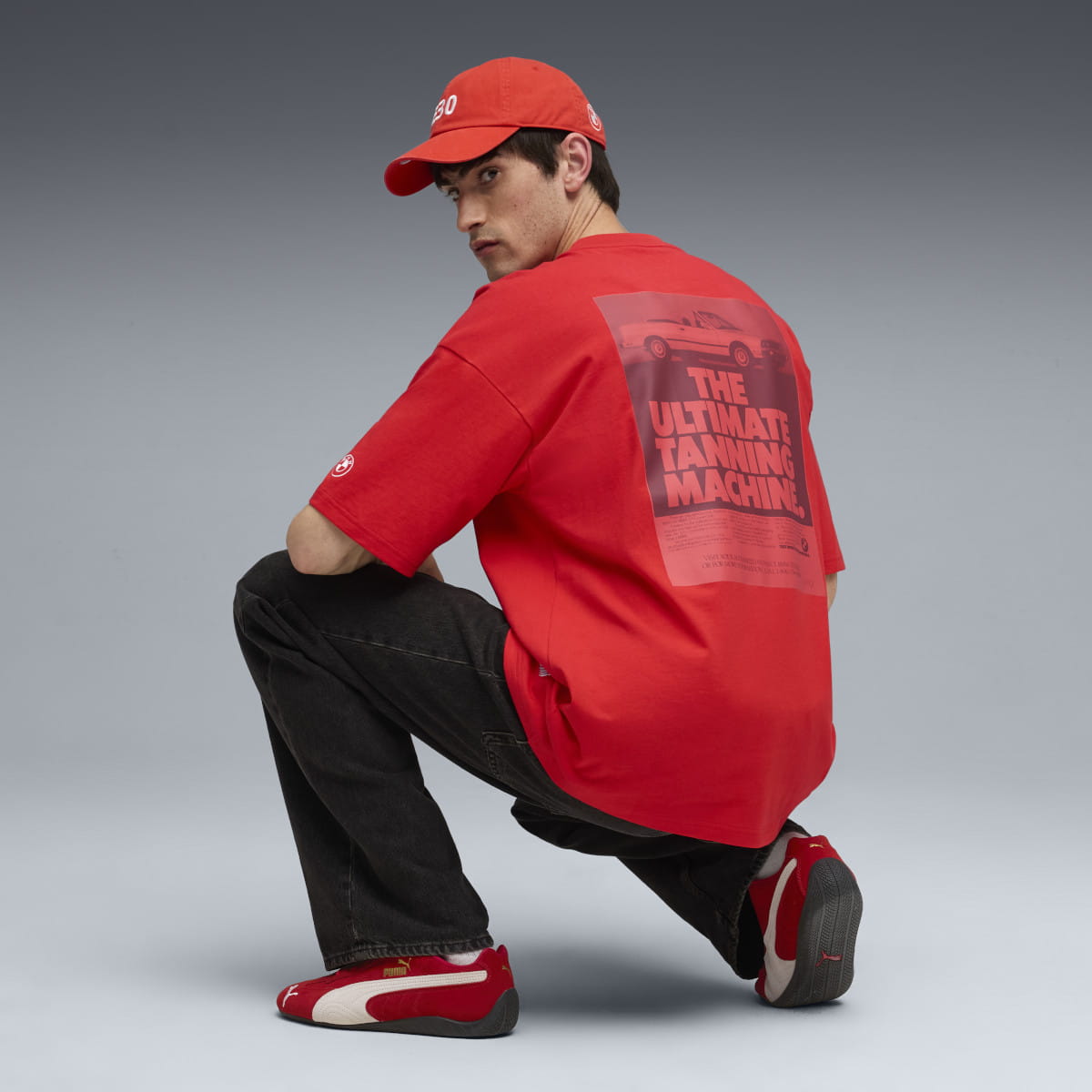 BMW 50Y 3 SERIES GRAPHIC CAR TEE UNISEX RED