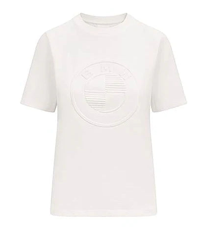 BMW T-SHIRT LOGO EMBOSSED WOMEN WHITE