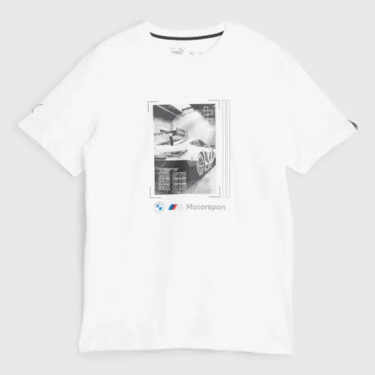 BMW M MOTORSPORT CAR GRAPHIC TEE II MEN WHITE
