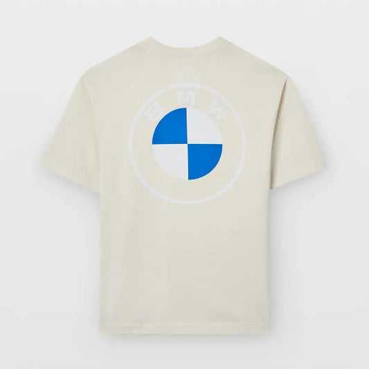 BMW T-SHIRT LOGO REVERSE UNISEX LIGHT GREY